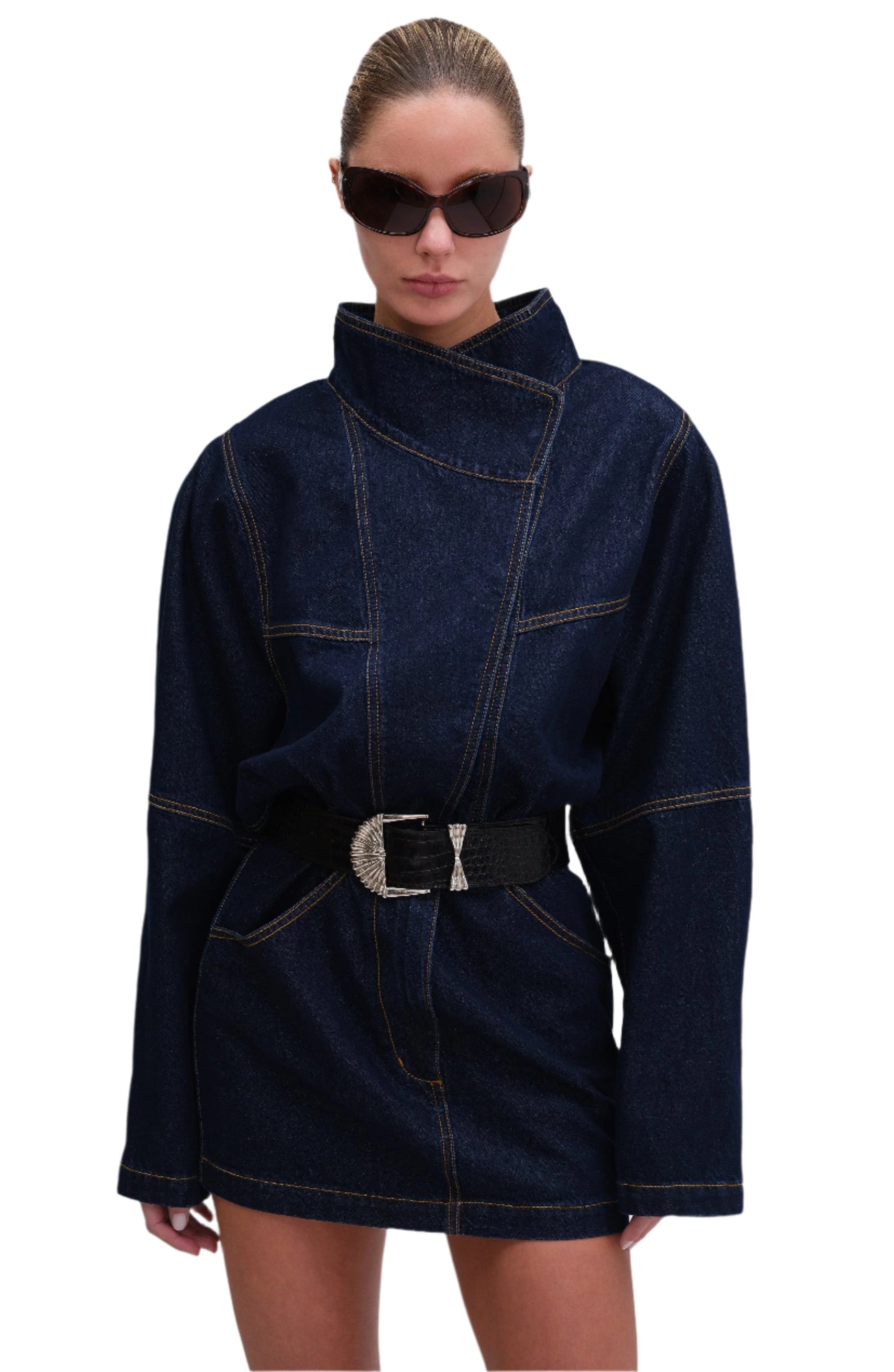 Maddix Dress | Darkwash Blue