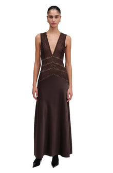 Naila Dress | Chocolate Brown