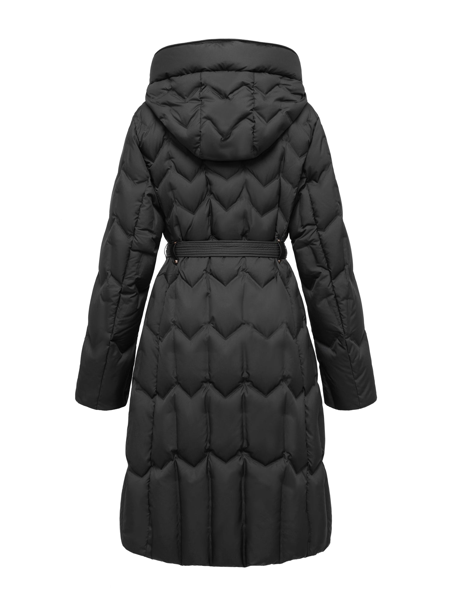 Goose Down Waist-Defining Slim-Fit Down Jacket | Black