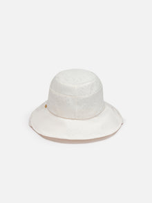 Silk Flower Sun Hat | White