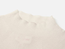 Turtleneck Beaded Cashmere Sweater | White