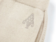 High-waisted Knit Straight Leg Pants | Beige