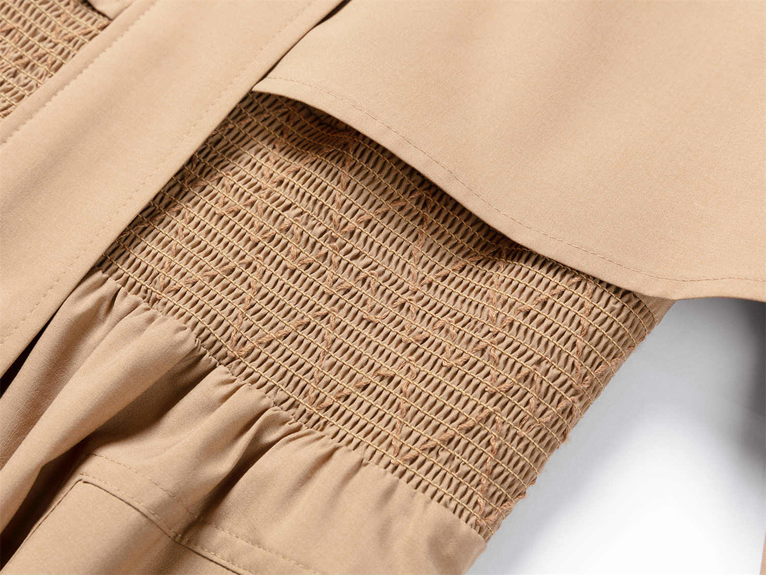 Silk Wool Dress | Khaki