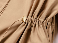 Silk Wool Trench Coat | Khaki