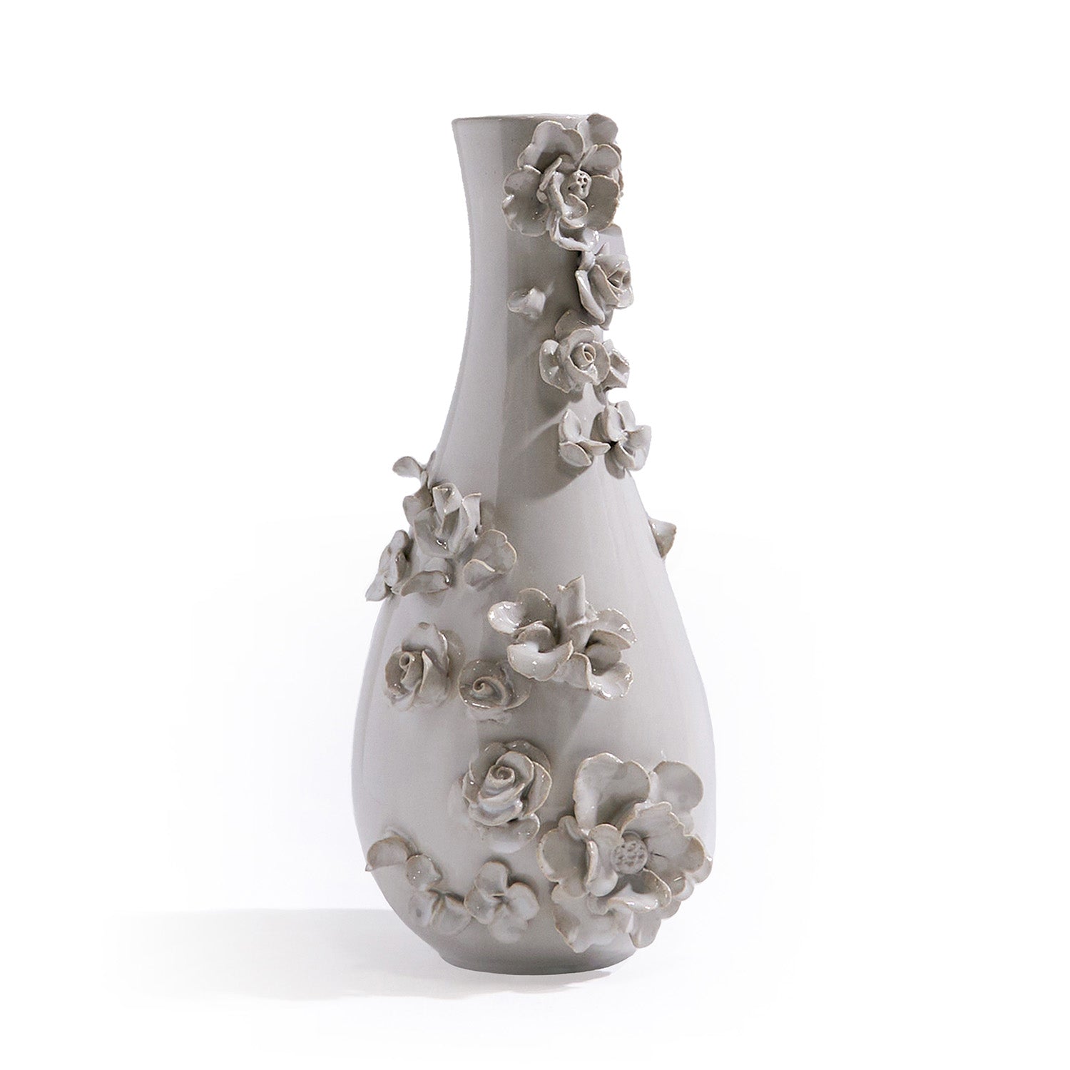 Rosette Narrow Vessel - Ceramic Vase