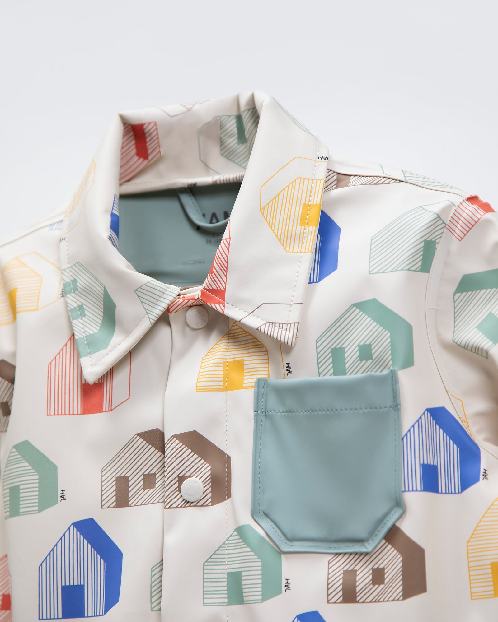 Rain Worker Jacket | Rainy Houses Teal