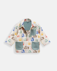 Rain Worker Jacket | Rainy Houses Teal