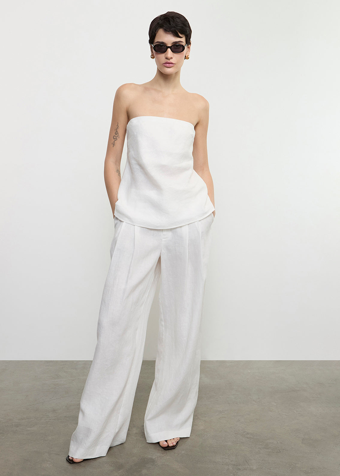 Linen Strapless Tunic | Undyed