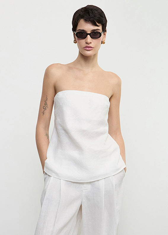 Linen Strapless Tunic | Undyed