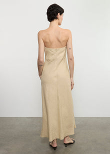 Linen Bias Dress | Blonde