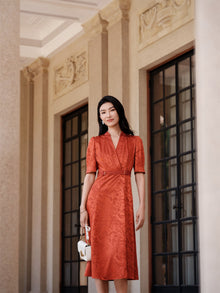 Mulberry Silk Dress | Orange
