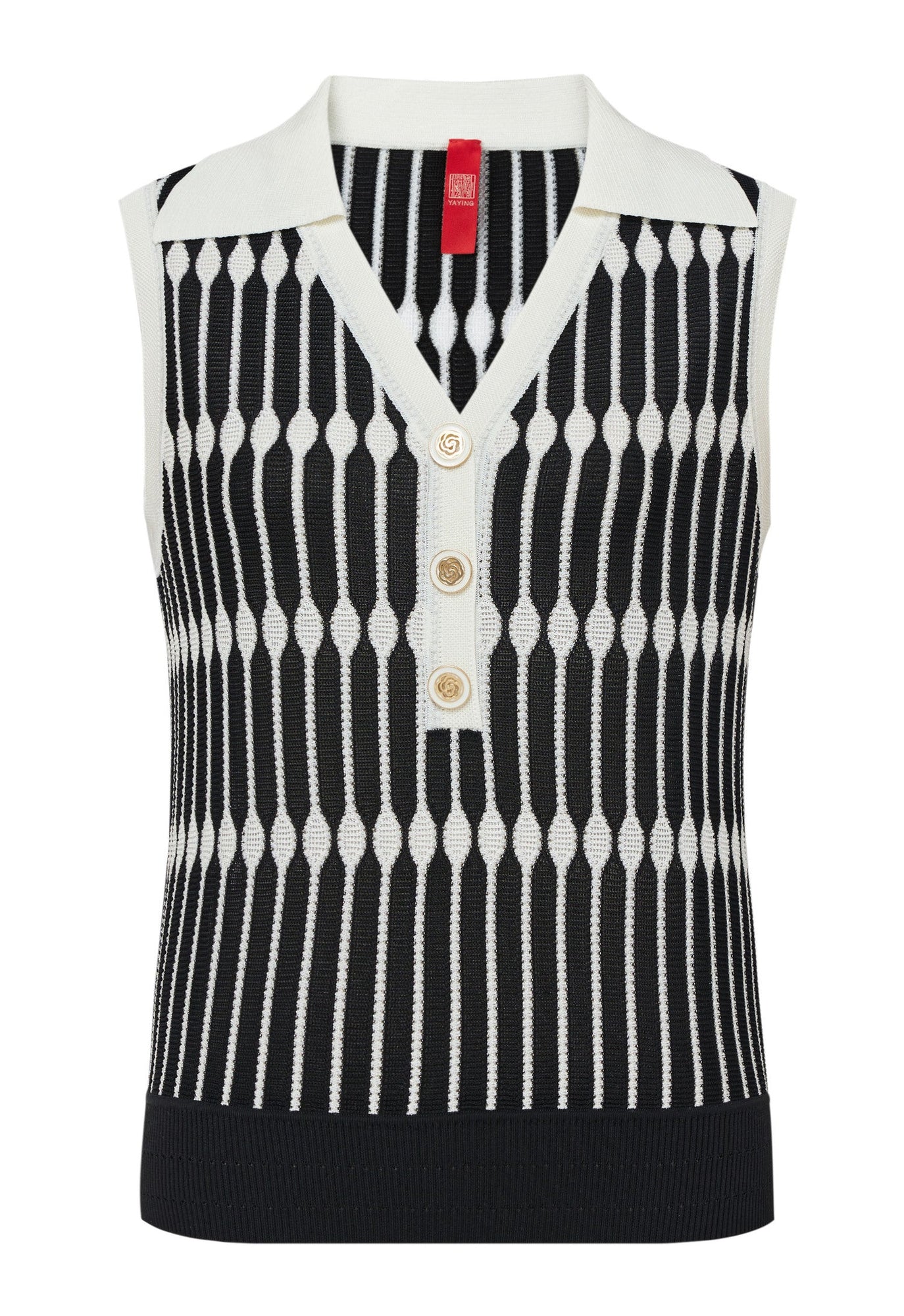 High-Waisted Knit Vest | Black