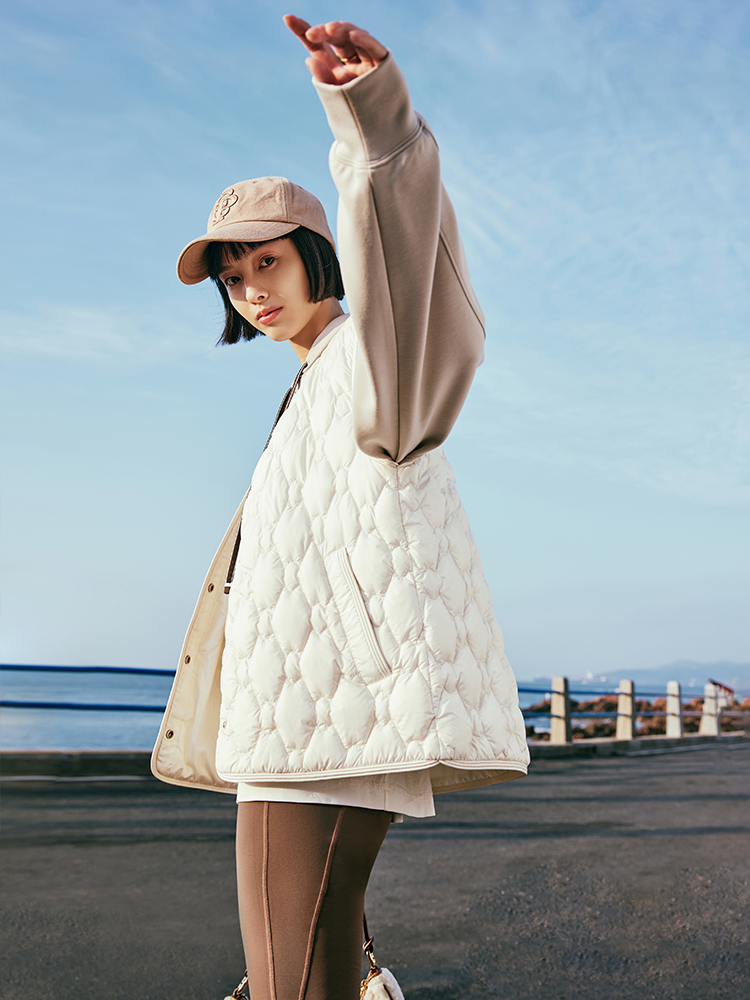 Duck Down Puffer Vest | White