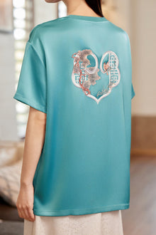 Acetic Acid Square Shoulder T-shirt | Green