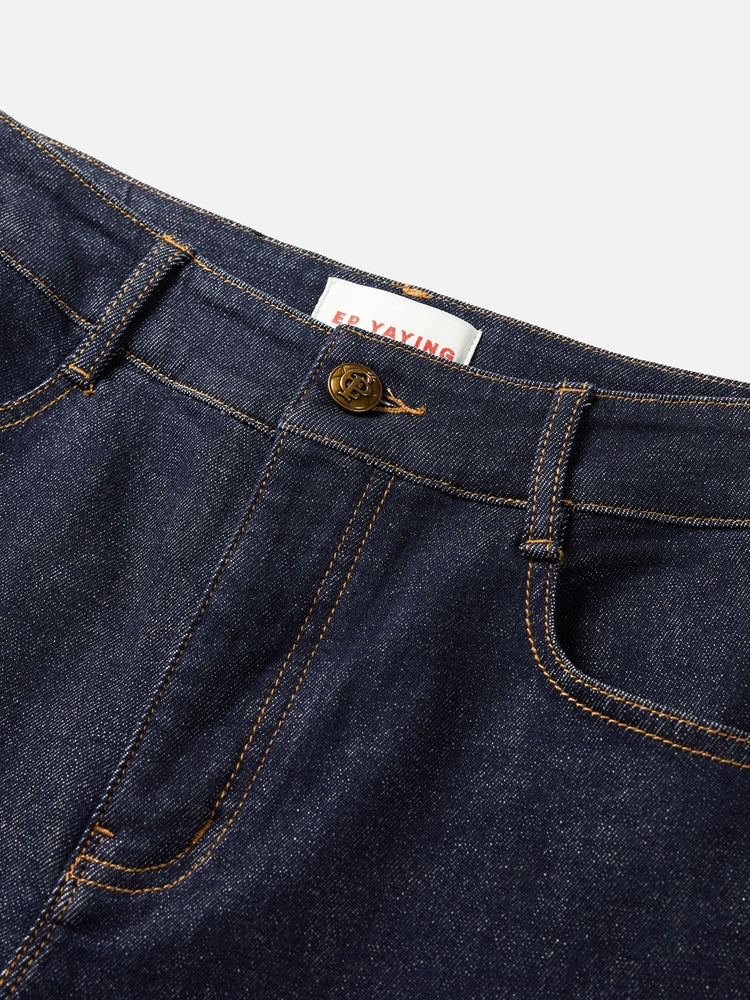 Wide-Leg Jeans | Navy