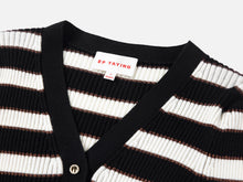 Stripes Wool Knit Top | Black
