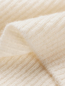 Mohair Crew Neck Sweater | Beige