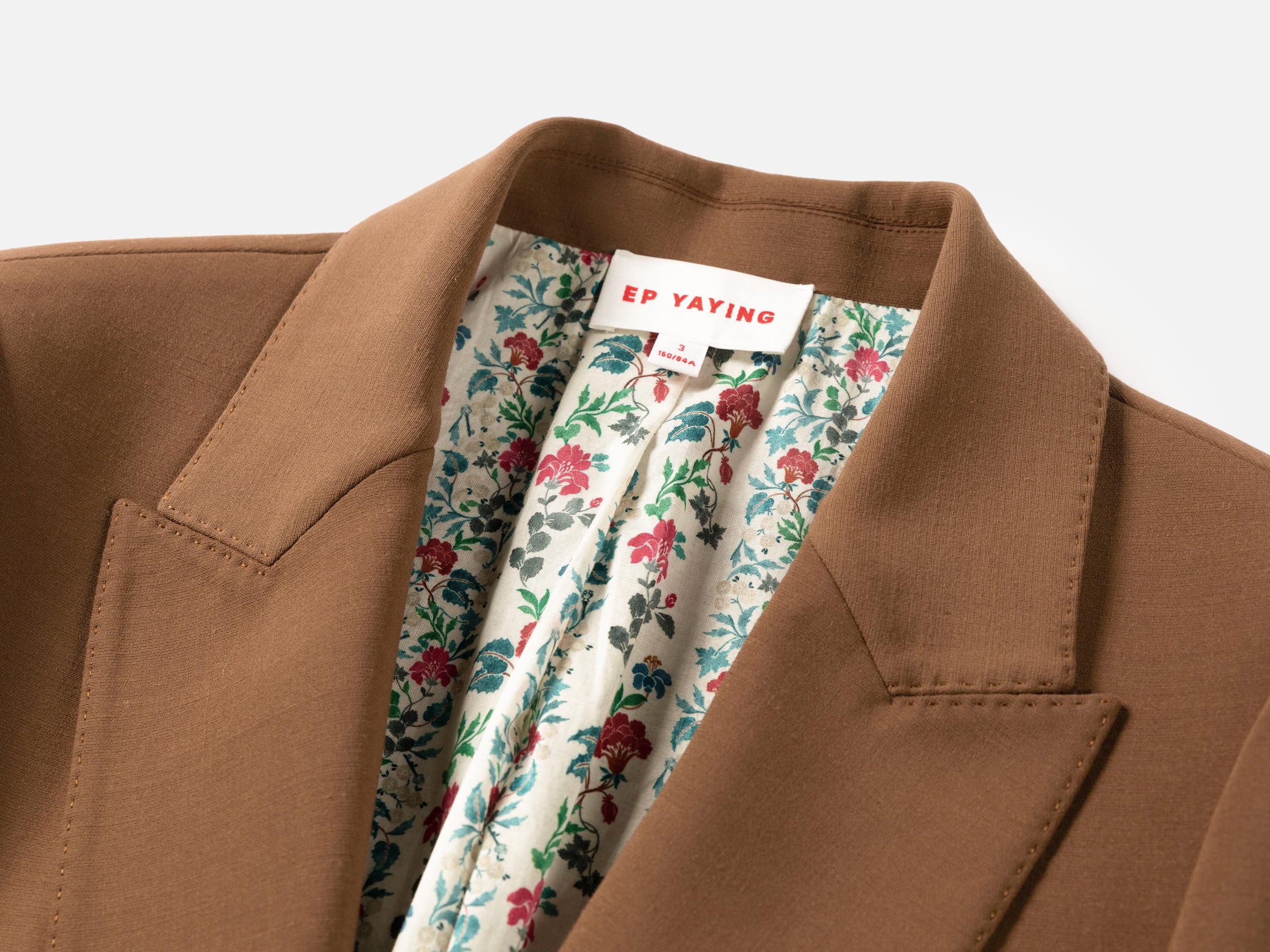 Hip Length Wool Blazer | Brown