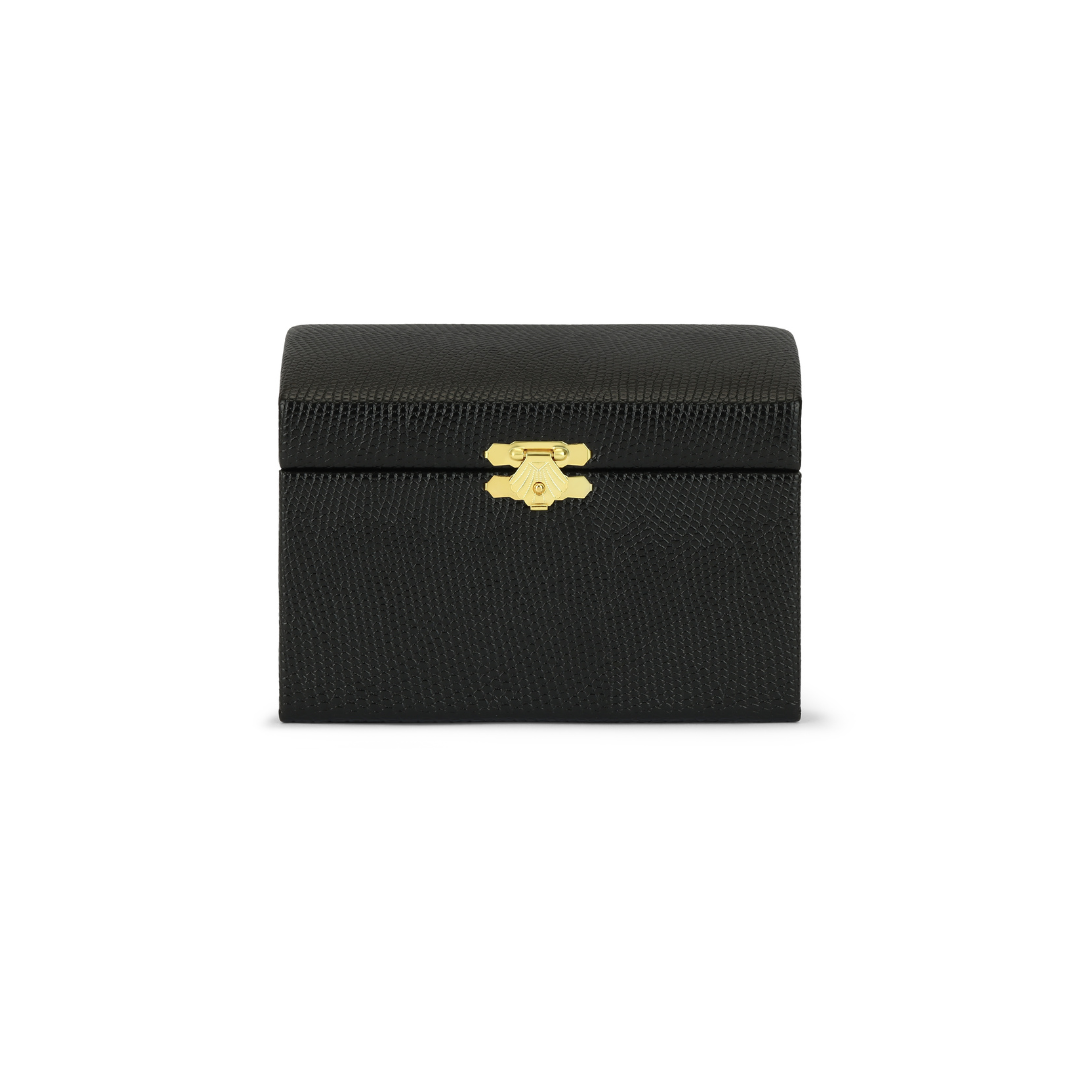 Vintage Jewelry Travel Case | Black