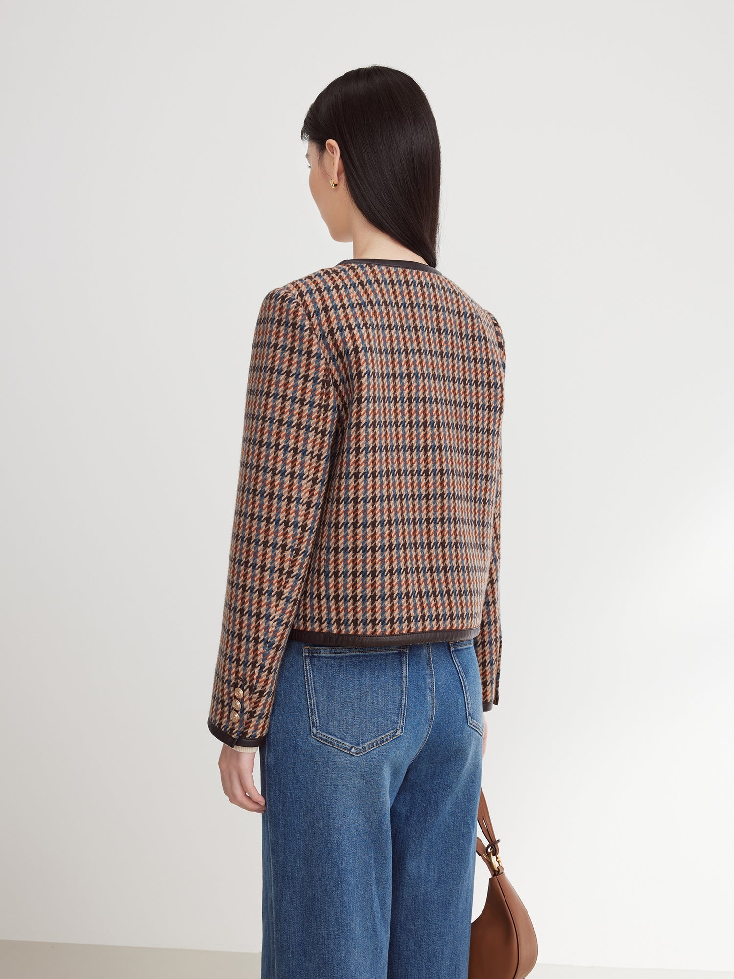 Houndstooth Jacket | Brown