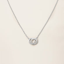 Womens | Interlocking Necklace | 14K Solid White Gold