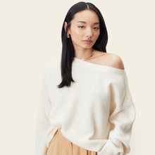 Womens | Lila Chunky Cashmere Boatneck | Ivory