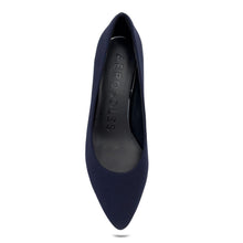 Elil Dress Pump | Navy Stretch Gaberdine