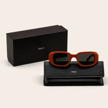 Unisex | Gabriele Rectangle Italian Acetate Sunglasses | Desert Sun