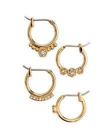 Full Bloom Hoop Earring Set | Gold