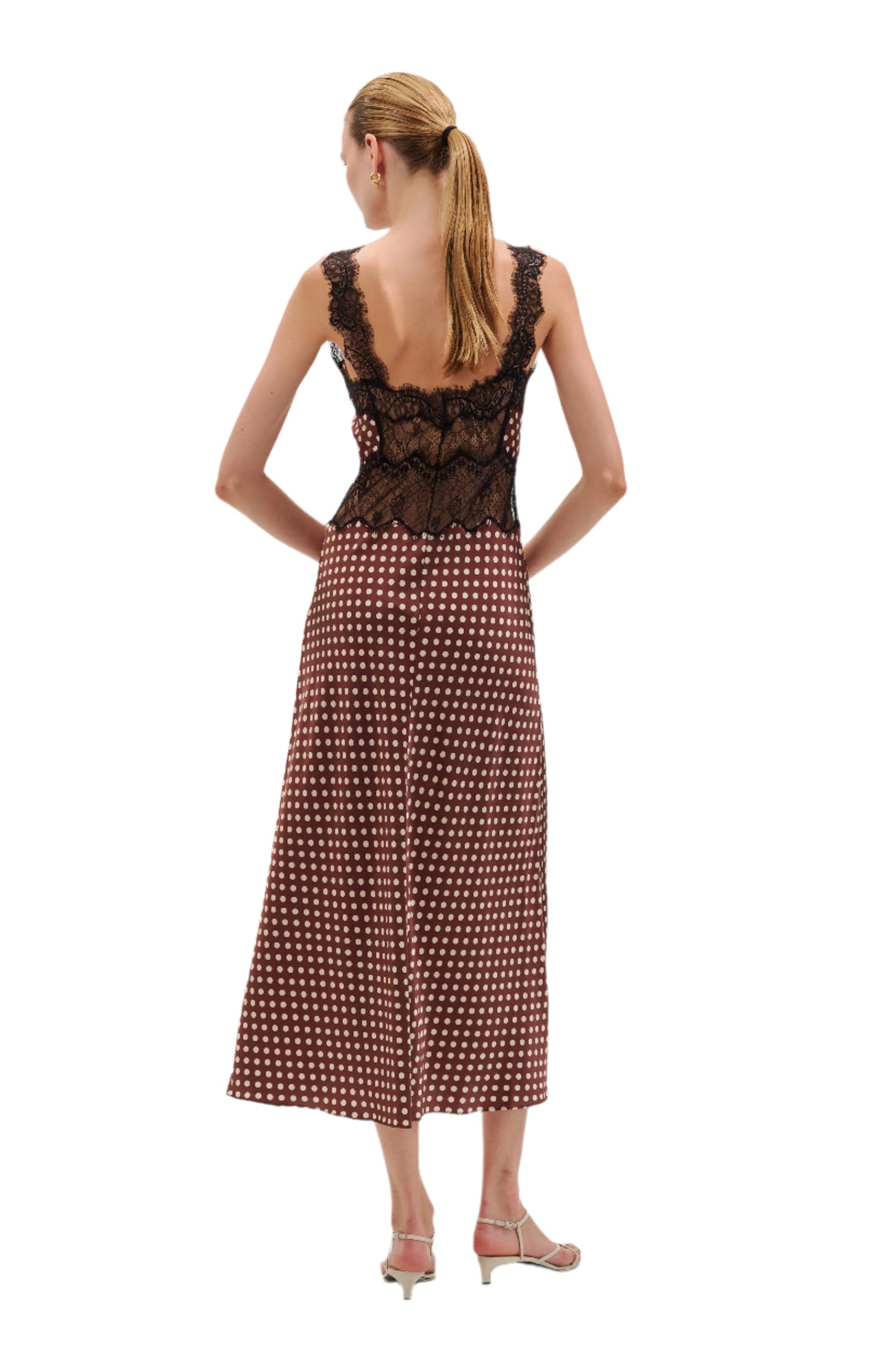 Holiday Dress | Brown Ecru