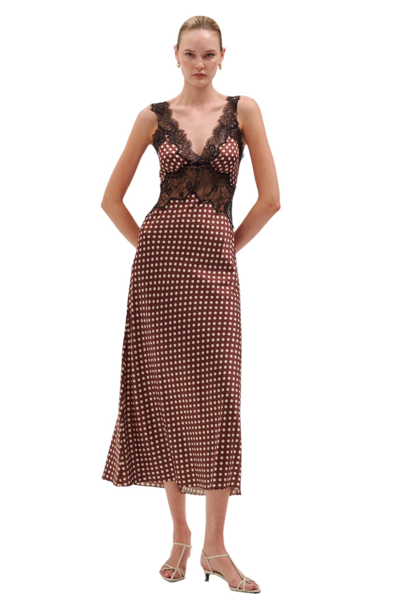 Holiday Dress | Brown Ecru