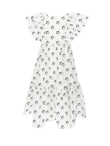 Girls | Boho-Chic Poplin Dress | White/Black