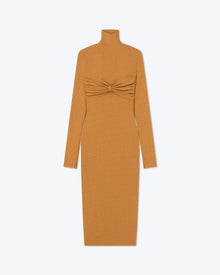 Womens | Manja Mesh-Jersey Midi Dress | Caramel