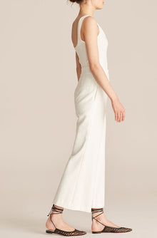 Cropped Fit And Flare Pant | White