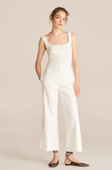 Cropped Fit And Flare Pant | White
