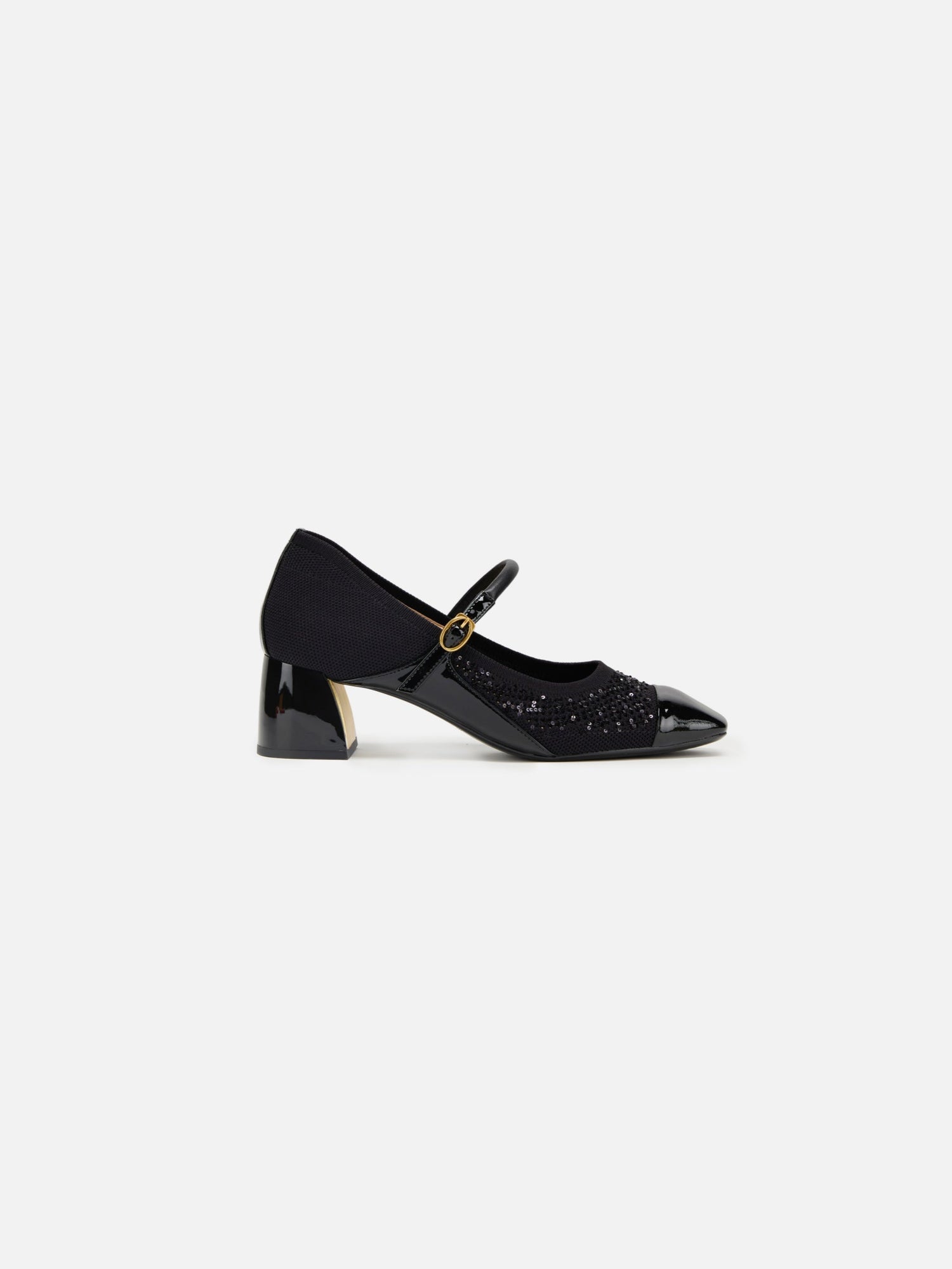 Square Toe High Heel | Black