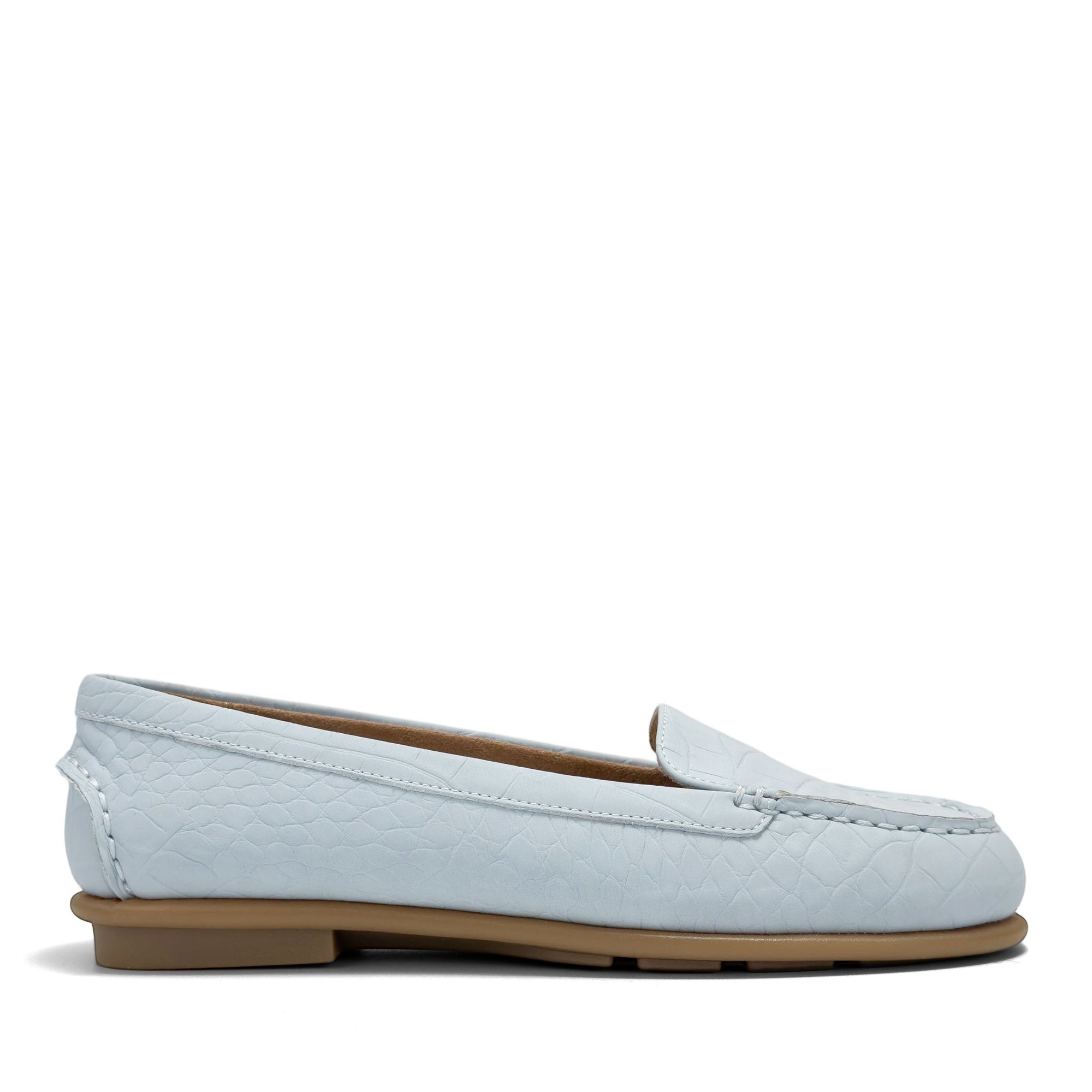 Wonder Casual Loafer | Pale Blue Faux Crochet Nubuck