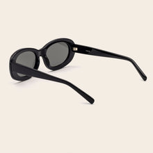 Unisex | Celeste Oval Italian Acetate Sunglasses | Black