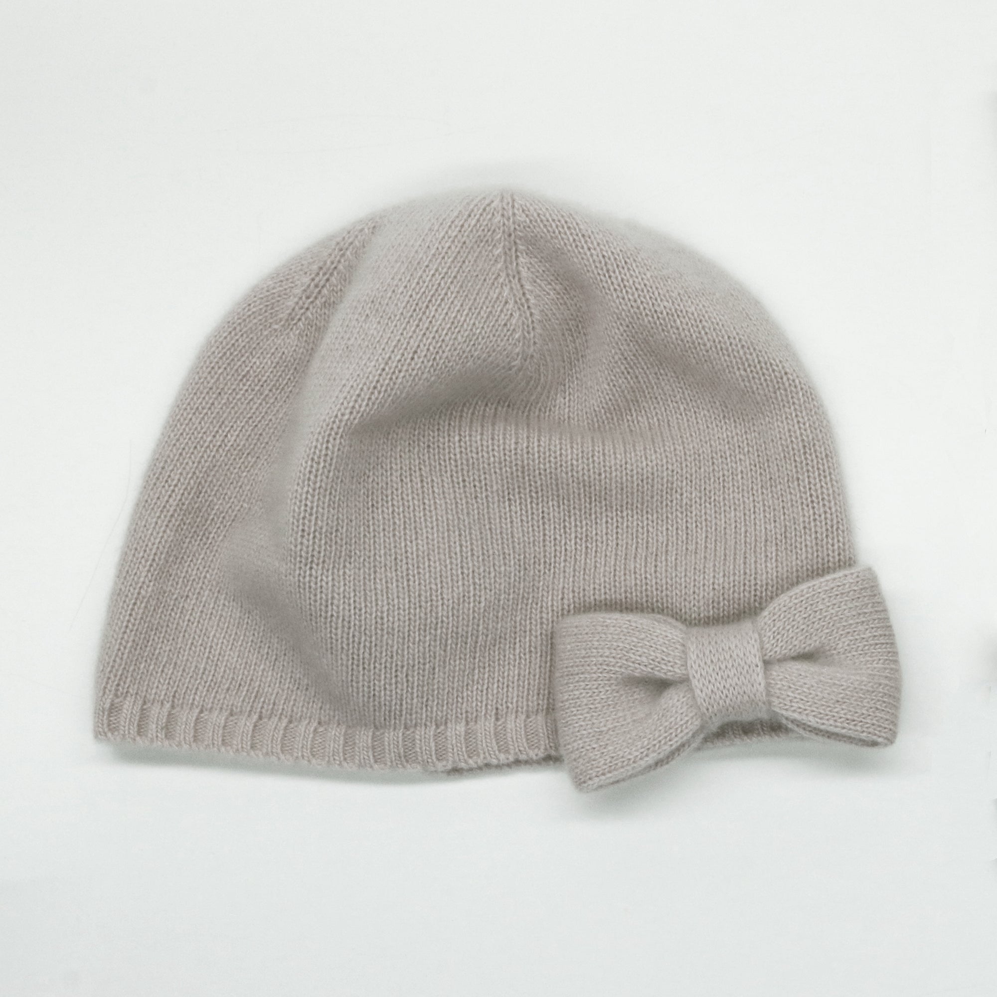 Womens | Cashmere Beanie with Bow | Herrings