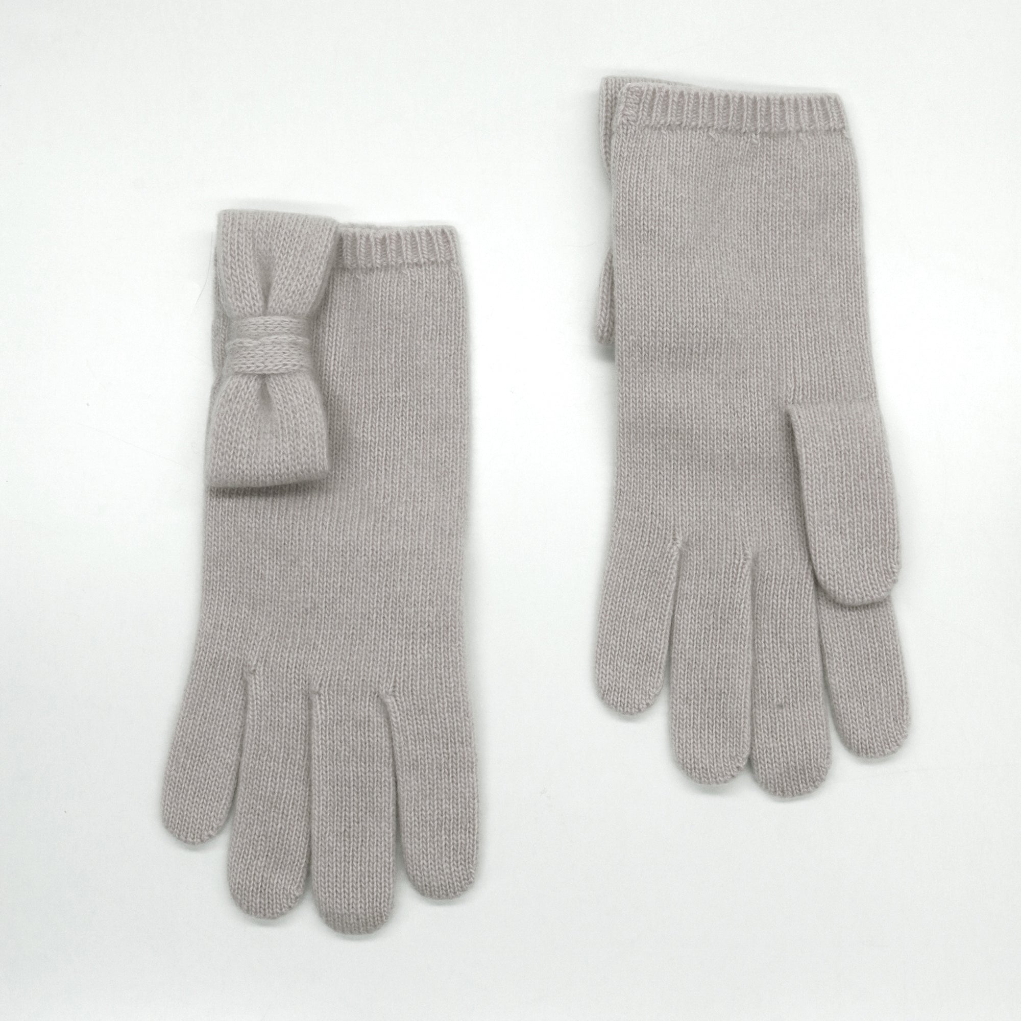 Womens | Cashmere Gloves with Bow | Herrings