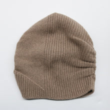 Womens | Cashmere Beanie In Fancy Stitch | Nile Brown