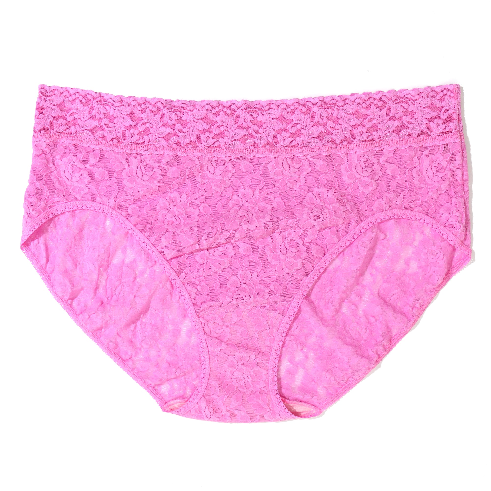 Plus Size Signature Lace French Brief | Drifting Horizon (Pink)