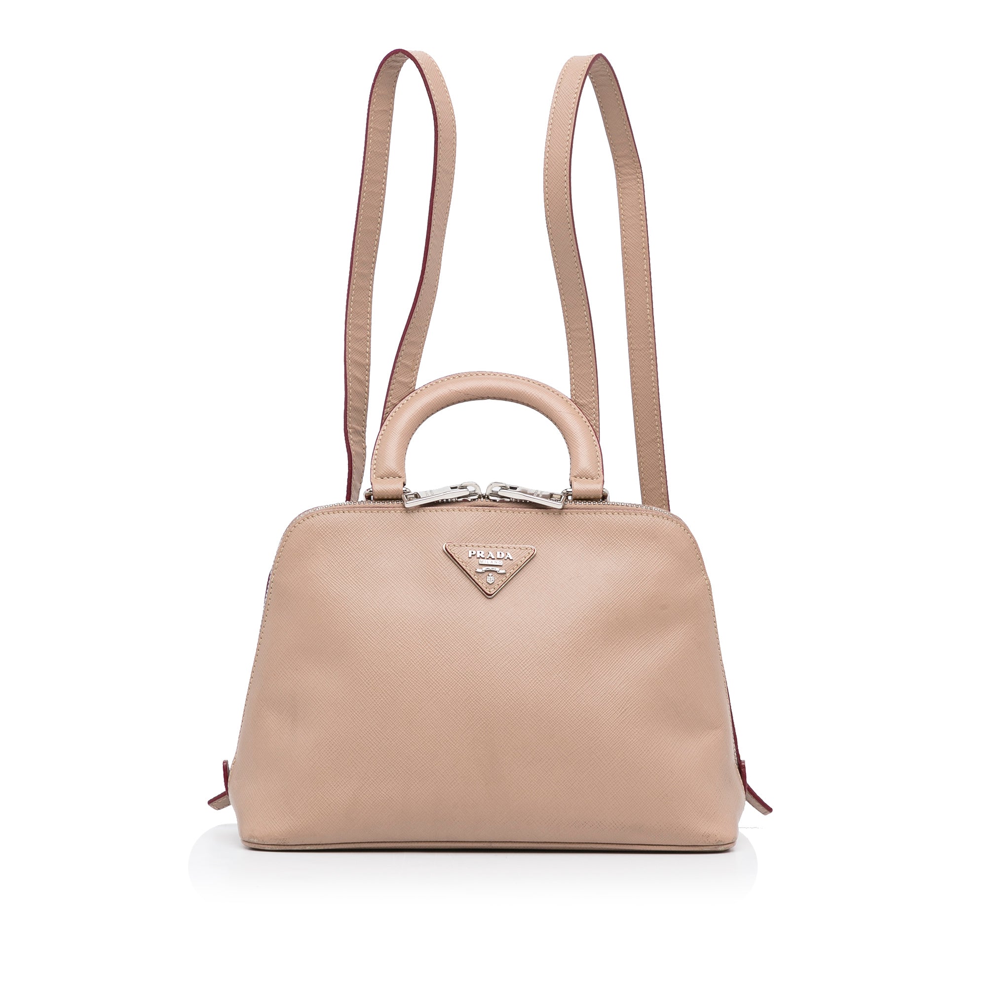 Prada Pre-Owned Saffiano Lux Promenade Backpack | Women | Brown x Nude