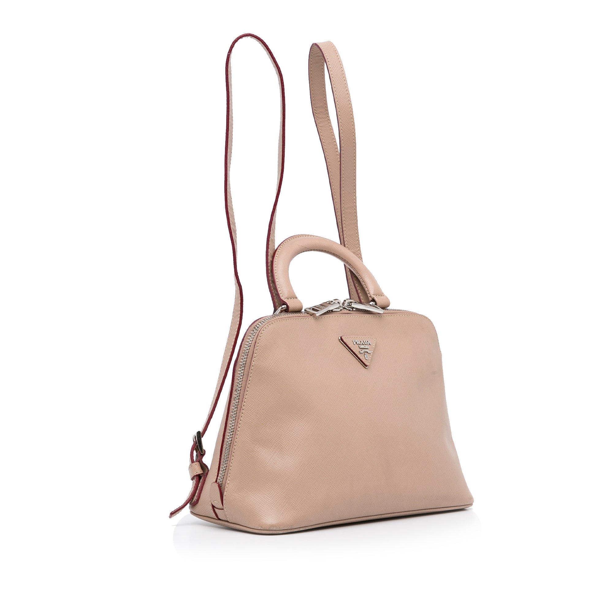 Prada Pre-Owned Saffiano Lux Promenade Backpack | Women | Brown x Nude