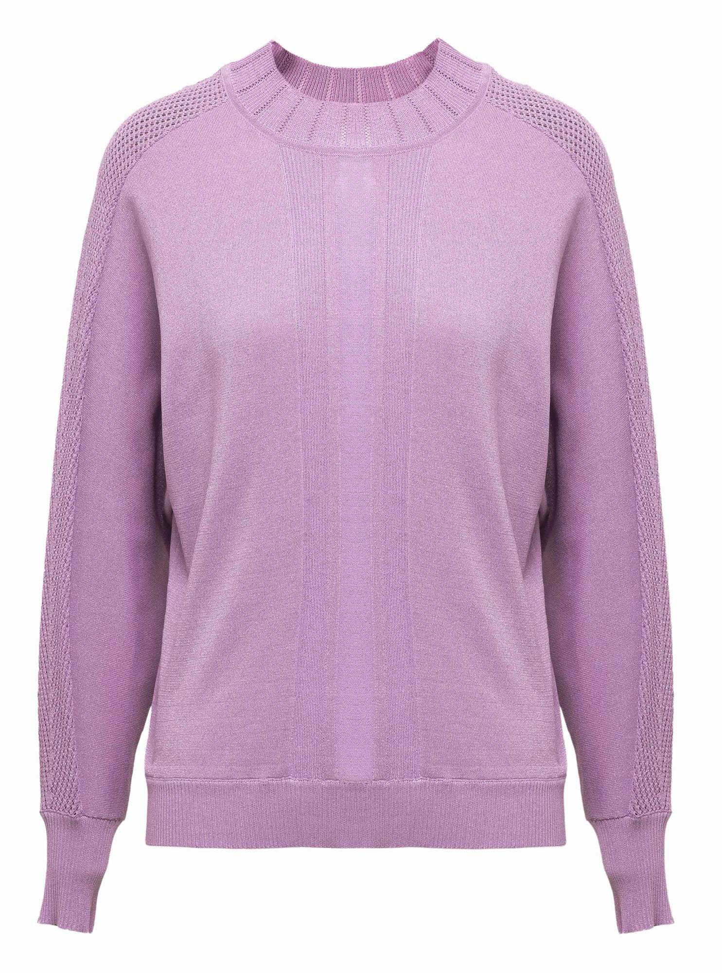 Elegant Crewneck Knit Sweater | Purple