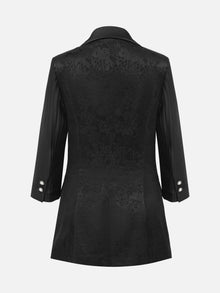 Silk Semi-Sheer Blazer | Black