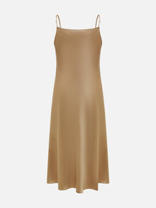 SLIP DRESS | Camel
