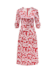 Floral Print Dress | Red
