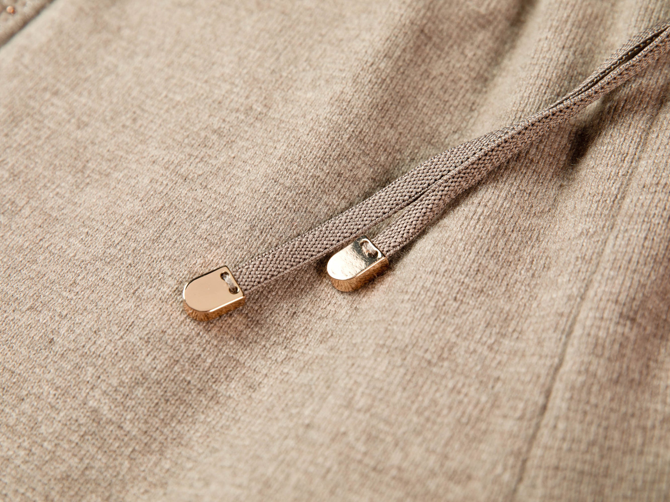High-waisted Knit Straight Leg Pants | Camel