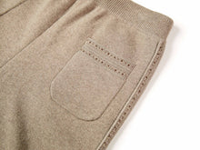 High-waisted Knit Straight Leg Pants | Camel